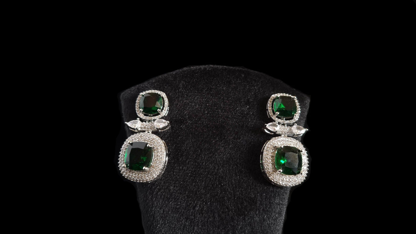 Emerald Radiance Statement Earrings