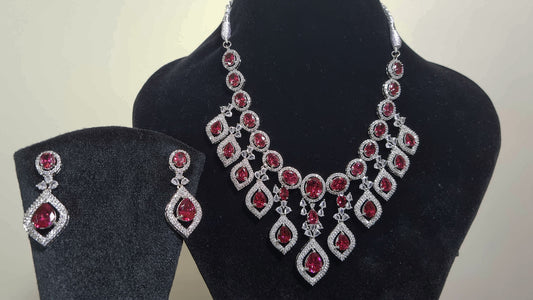 Ruby Radiance Necklace Set